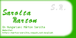 sarolta marton business card