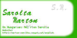 sarolta marton business card